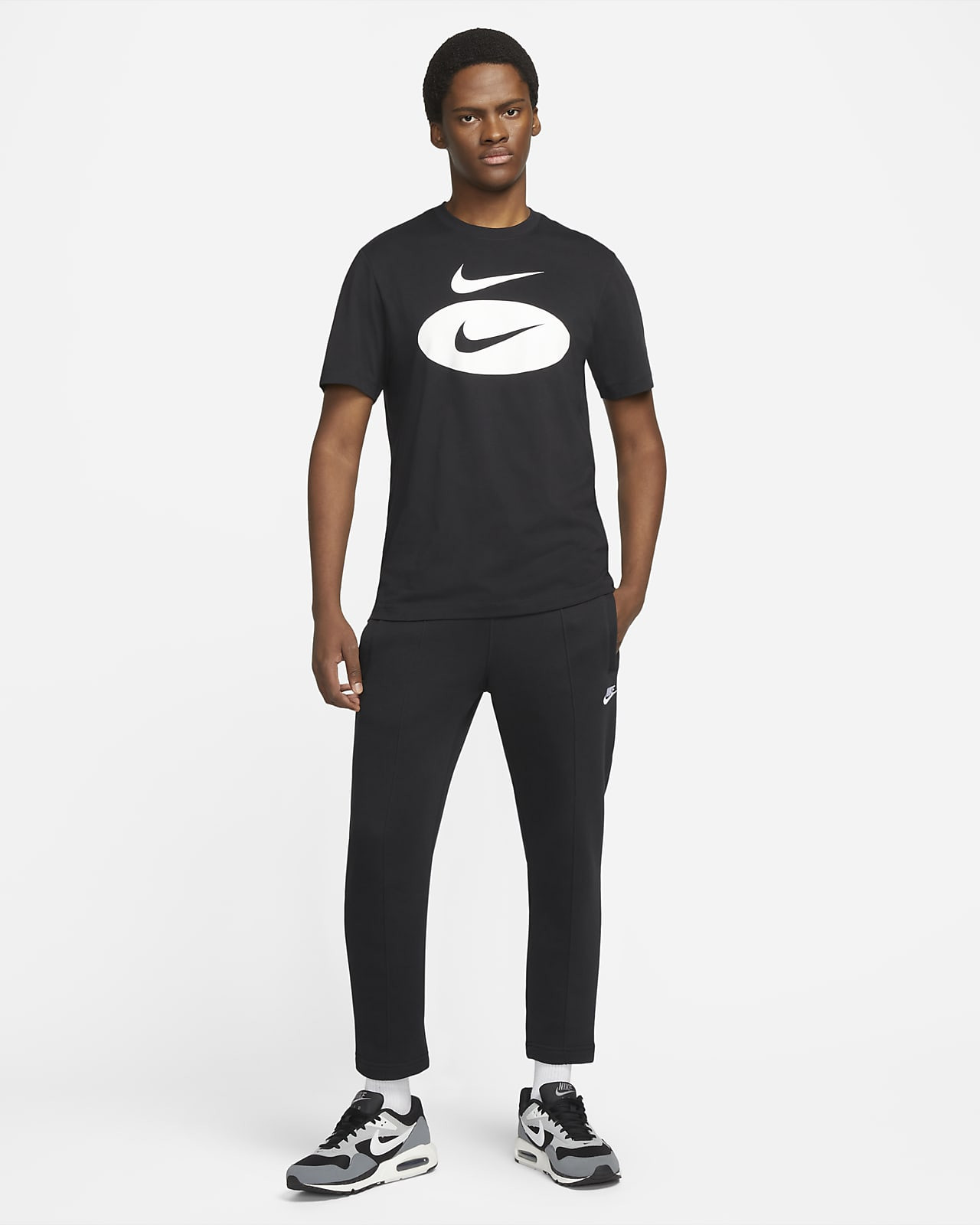 M NSW SWOOSH OVAL HBR TEE