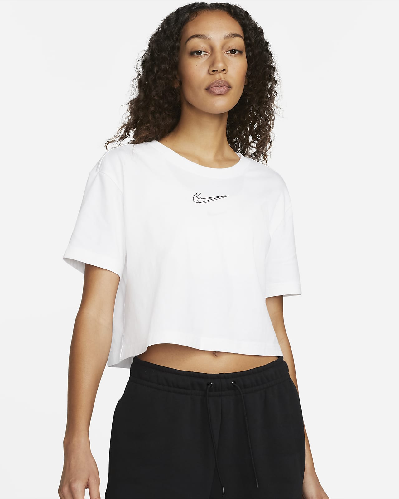 W NSW CROP SS TEE PRNT