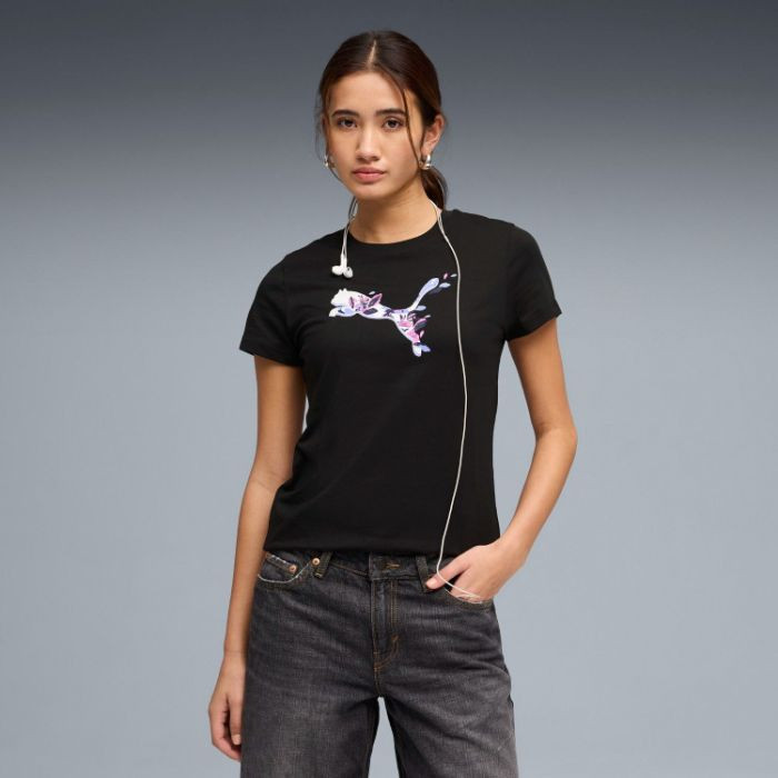 PUMA GRAPHICS Floral Cat Tee